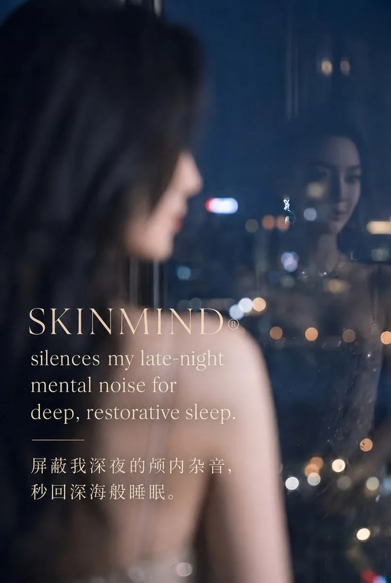 SKINMIND® silences late-night mental noise for deep restorative sleep