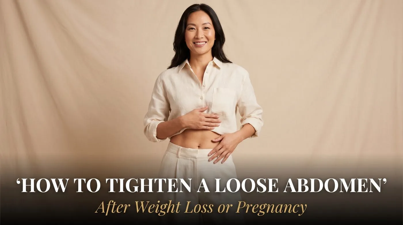 Post-pregnancy body recovery representing skin tightening and contouring in Singapore