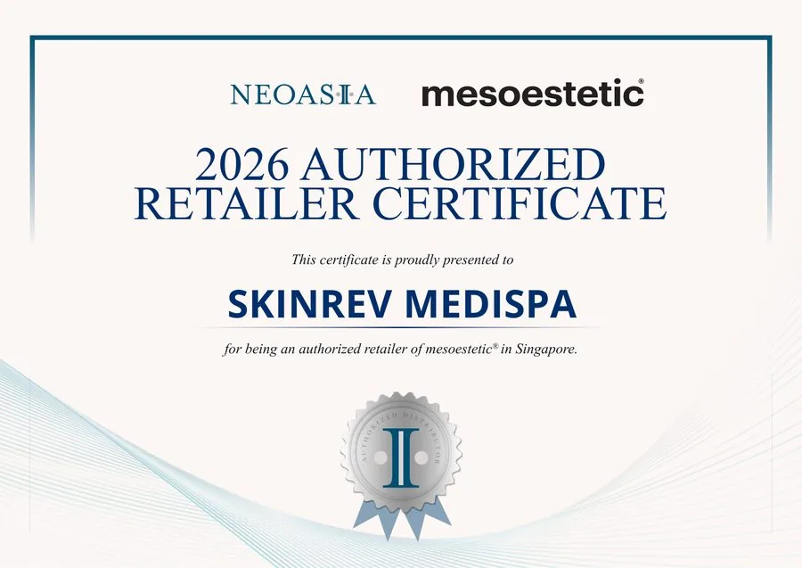 mesoestetic 2026 Authorized Retailer Certificate