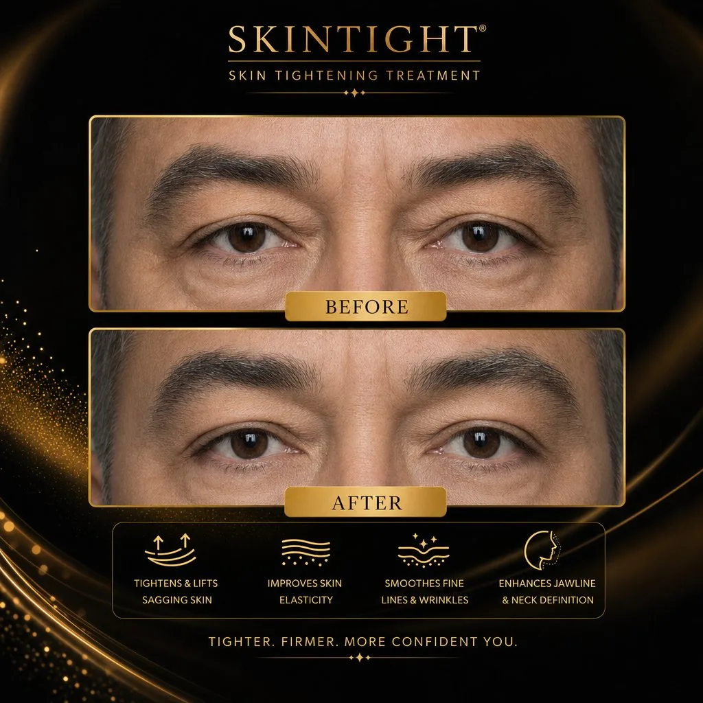 SKINTIGHT® Before & After — Periorbital tightening, male client
