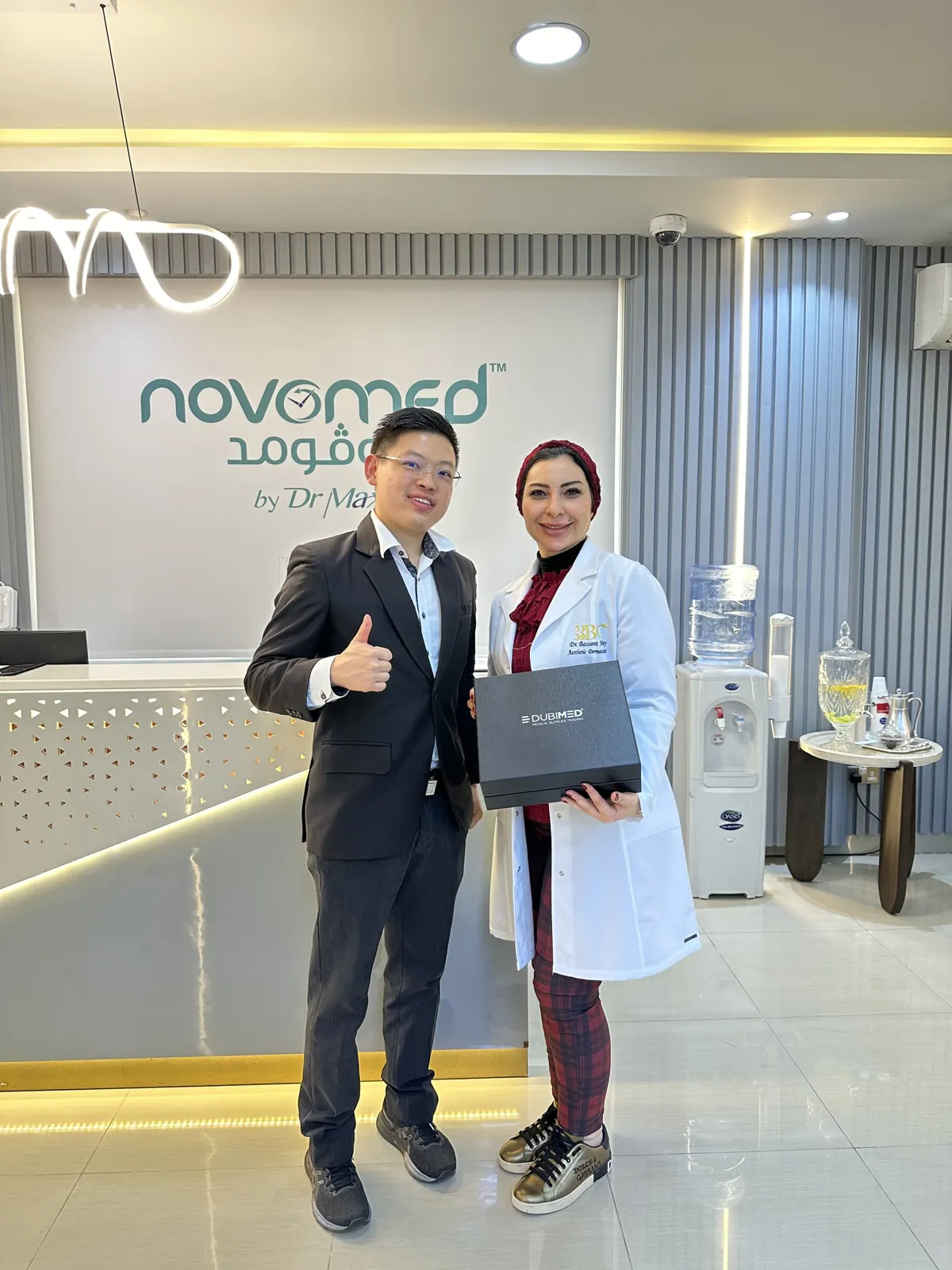 At a Dubai clinic for the ilooda training
