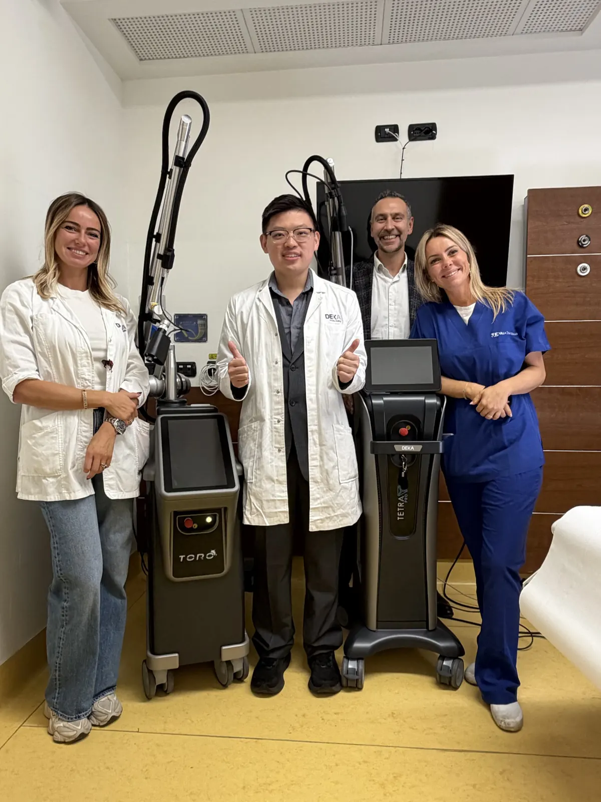 With the DEKA team and lasers