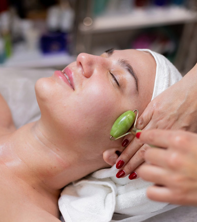 Woman at skinrev face treatment